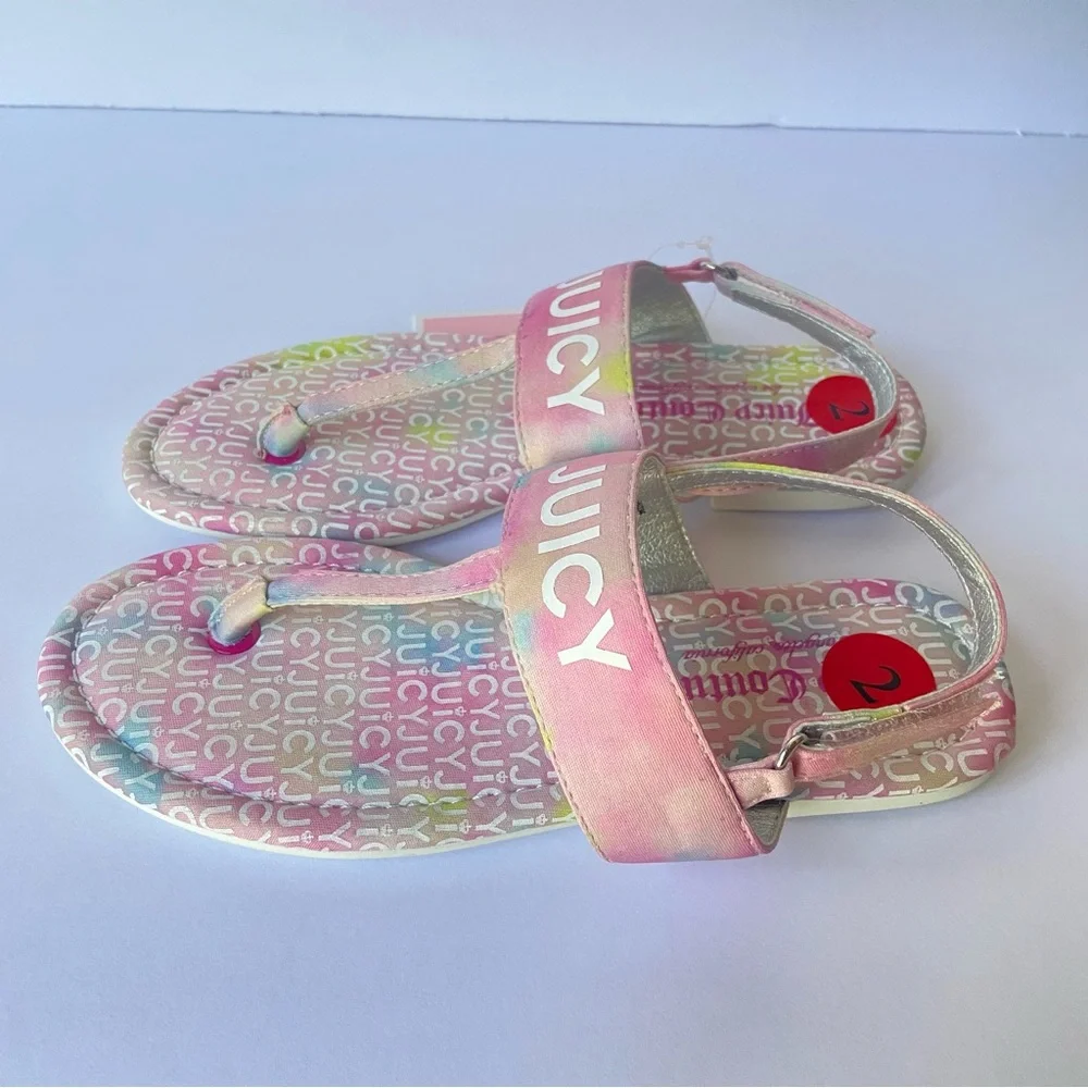 Juicy Couture Del Mar Sandals Tie Dye Size 2